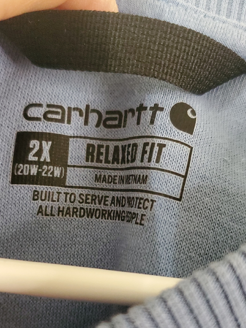Carhartt Womens Relaxed Fit Crewneck Sweatshirt Size 2X Textured Arm Logo - Picture 6 of 14